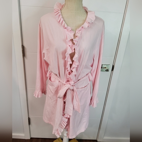 Aegean Apparel Vintage Ruffle Robe Size S (Fit M) - Picture 1 of 10